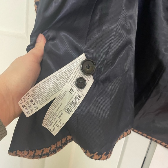 Women's Houndstooth Double-Breasted Jacket.New never worn. - Picture 8 of 8